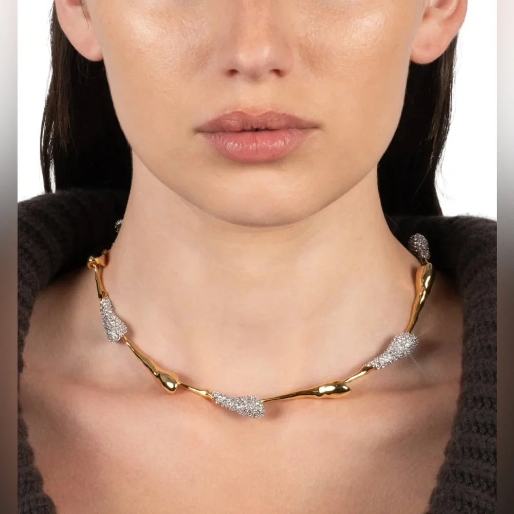 ALEXIS BITTAR • Solanales Crystal Teardrop Riviera Necklace